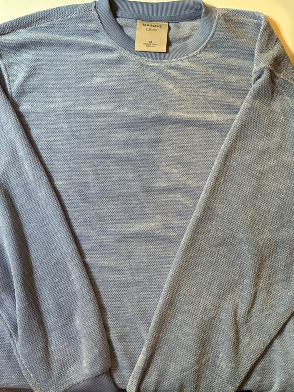 Massive luxury blue chenille sweater